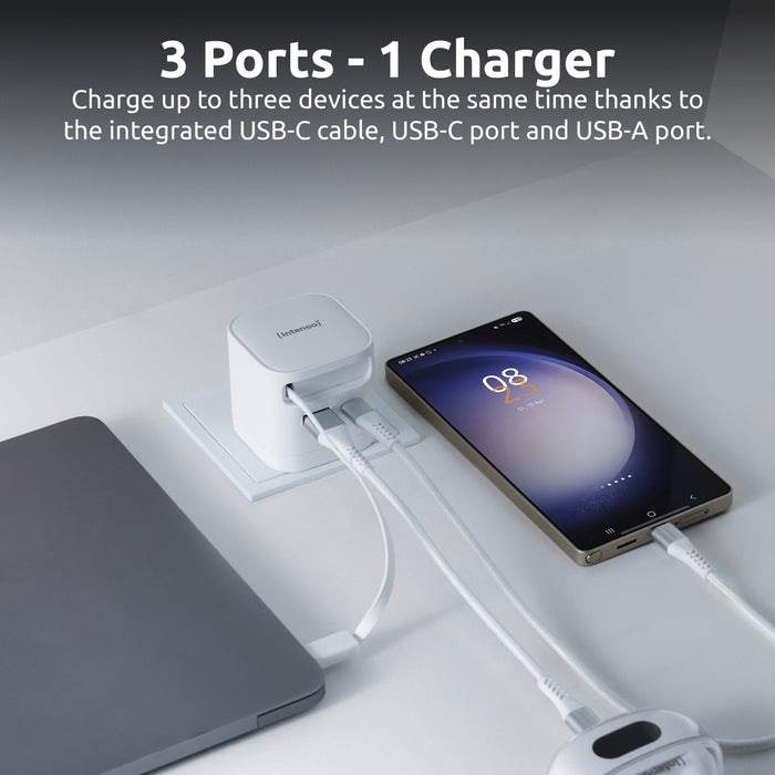 Intenso Compact Fam Charger 65w Usb-C Usb-A Blanco