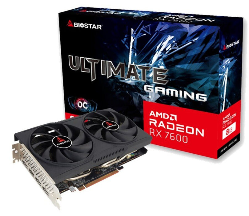 Tarjeta Grafica Vga Pcie16 Rx7600 8gb Gddr6/Va76s6rm81 Biostar