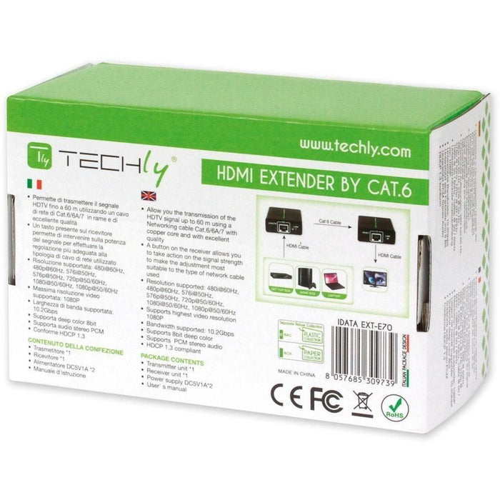 EAN 8057685309739 - Techly IDATA EXT-E70 extensor audio/video Transmisor y receptor de señales AV Negro imagen 9