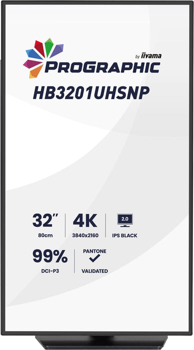 EAN 4948570125395 - iiyama ProGraphic HB3201UHSNP-B1 pantalla para PC 80 cm (31.5") 3840 x 2160 Pixeles 4K Ultra HD Negro imagen 2