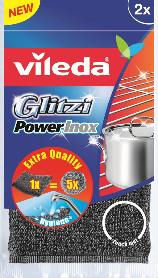 EAN 4023103172036 - Vileda 141656 estropajo Tela, Acero inoxidable Gris, Acero inoxidable imagen 1