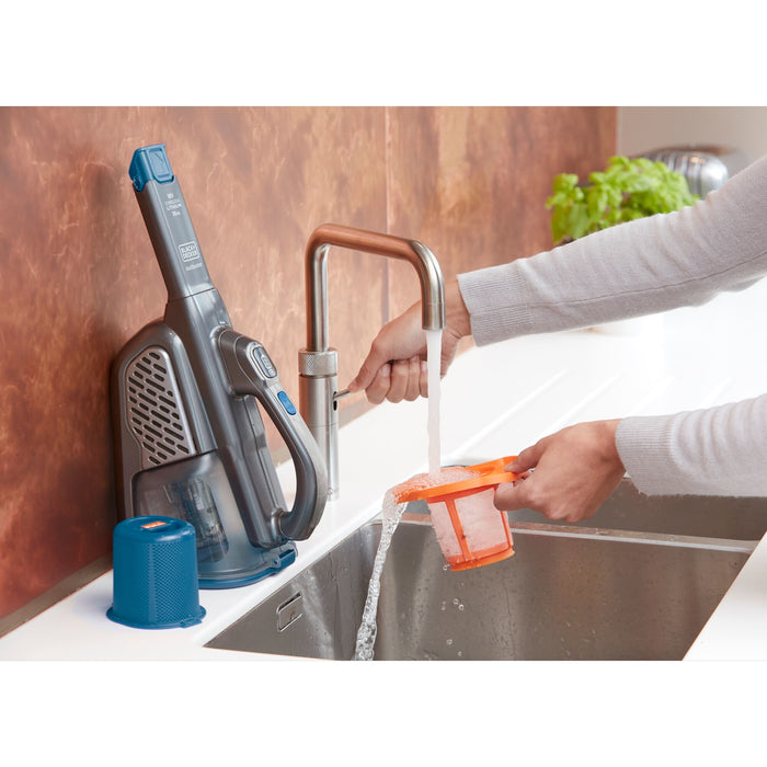 EAN 5035048712795 - Black & Decker BHHV520BF-QW aspiradora de mano Azul, Plata, Titanio Sin bolsa imagen 30
