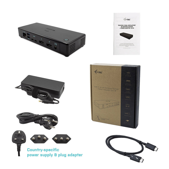 EAN 8595611703096 - i-tec TB3CDUALDPDOCKPD base para portátil y replicador de puertos Alámbrico Negro imagen 6