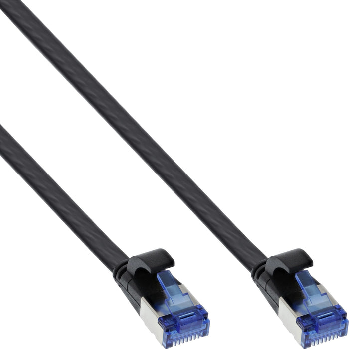 Cable De Red Plano Inline, U/Ftp, Cat.6a, Tpe Libre De Halógenos, Negro, 5m
