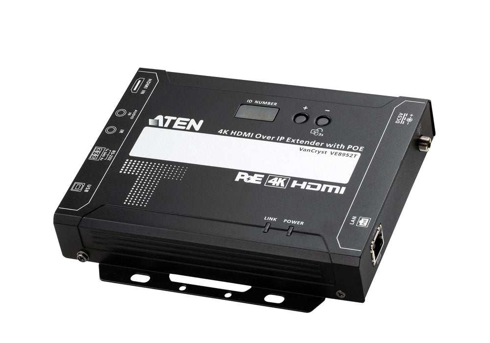 4k Hdmi Over Ip Transmitter With Poe, Usb Peripheral Support And Ir / Rs-232 / Ethernet (Webgui) Control And Daisy-Chainable