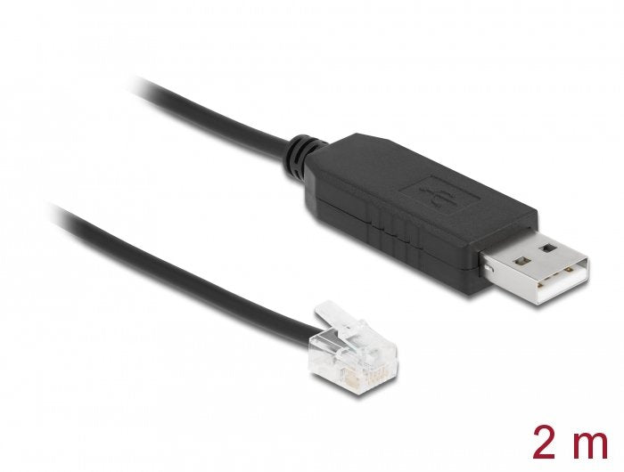 EAN 4043619667352 - DeLOCK 66735 cambiador de género para cable RJ-12 USB 2.0 Type-A Negro imagen 2
