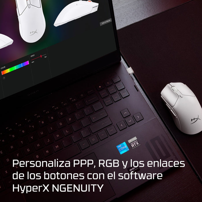 EAN 0197192120224 - HyperX Pulsefire Haste 2 Mini Wireless White Gaming Mouse ratón Juego Ambidextro RF Wireless + Bluetooth  imagen 5