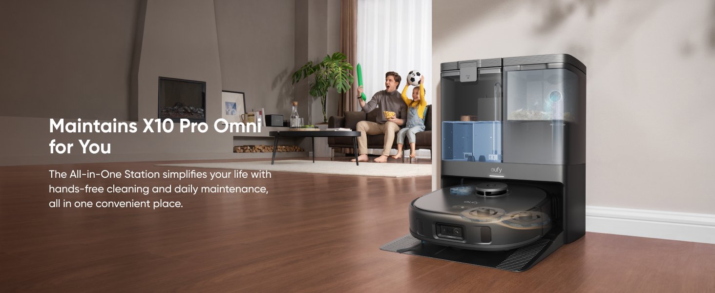 Robot De Limpieza Con Estación De Vaciado Automático Eufy X10 Pro Omni
