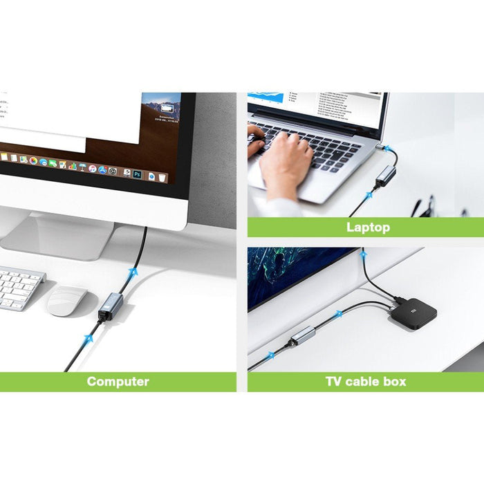 Techly Idata Usb-Etgiga-Aa Adaptador/Tarjeta De Red Usb-A 3.0 A Rj45 Gigabit