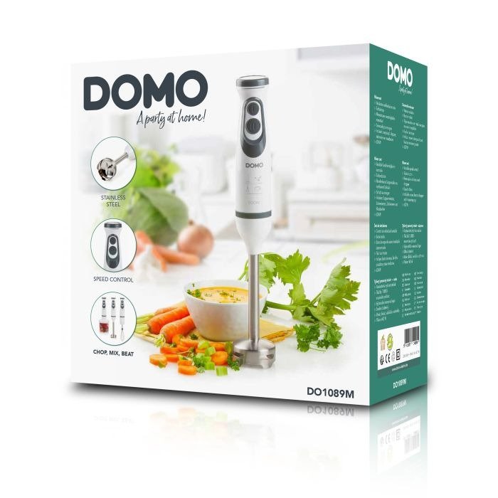 Domo Do1089m Stabmixer Con Messbecher Mixstab Para Suppen Schneebesenaufsatz