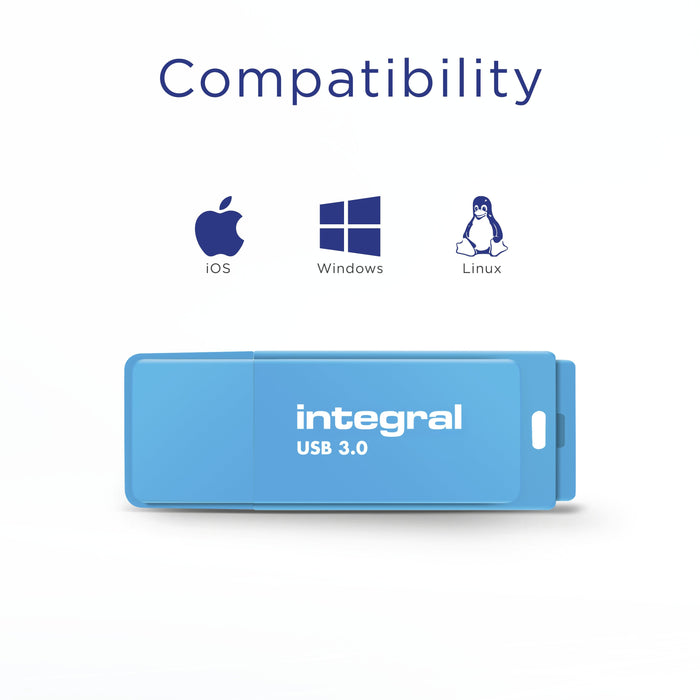 Usb Flash Drive Neon Usb 3.0 Blue 32gb