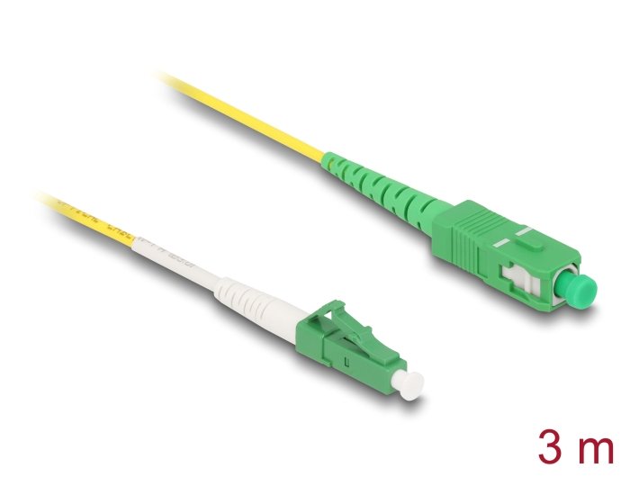 Delock Cable Lichtwellenleiter Lc-Apc Zu Sc-Apc Simplex Singlemode Os2 3 M