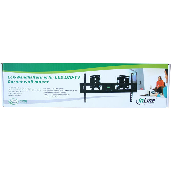 Soporte De Pared De Esquina Inline Para Tft / Led / Plasma De 37" A 63" Hasta 60 Kg