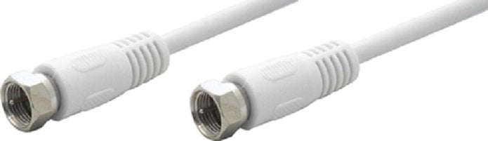 Sat Connection Cable, White, 15 M - F Plug <=> F Plug