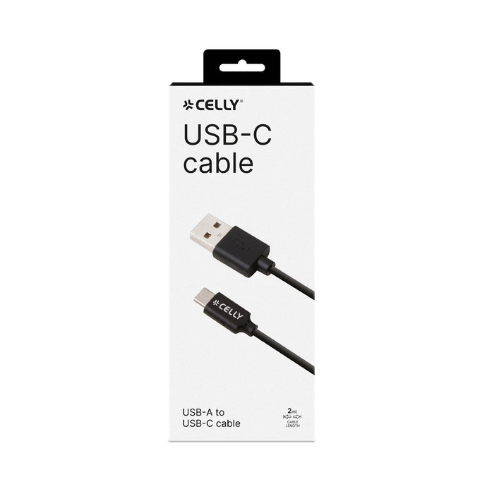 EAN 8021735731092 - Celly USB-C2M cable USB 2 m USB A USB C Negro imagen 4