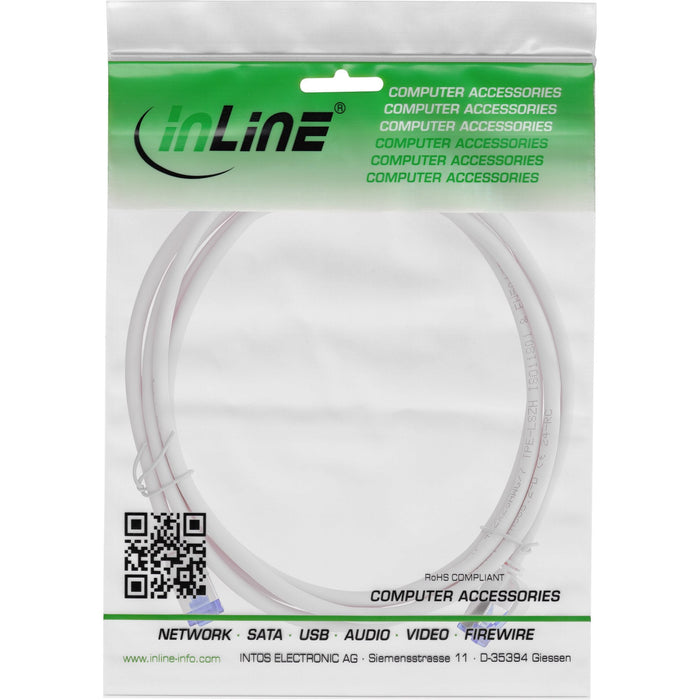 Inline® Cable De Red Slim, Cat.6a, S/Ftp, Tpe (Lszh) Flexible, Poe, Gris, 30m