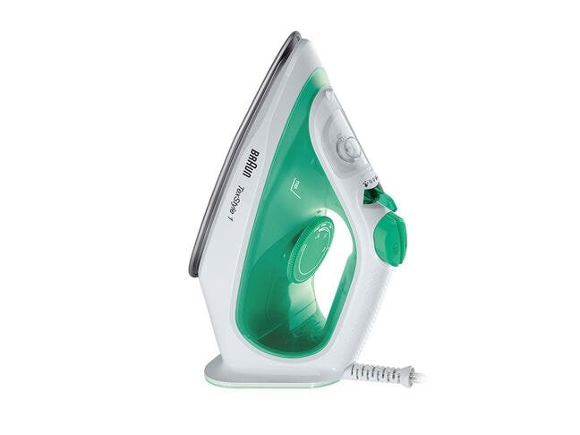 EAN 8021098000781 - Braun TexStyle 1 SI 1040 GR Plancha a vapor Suela de cerámica 2000 W Verde, Blanco imagen 3