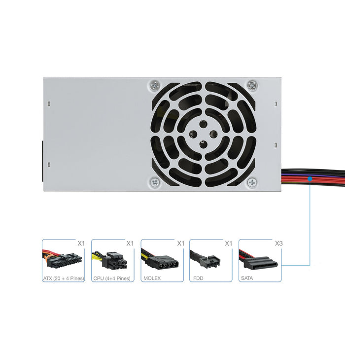 EAN 8433281007321 - TooQ Ecopower II TFX OEM unidad de fuente de alimentación 500 W 20+4 pin ATX Plata imagen 9