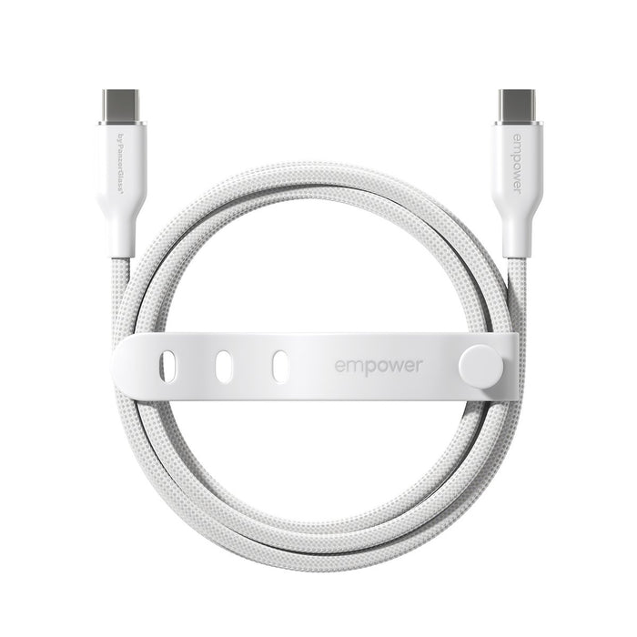 EAN 5715685027628 - PanzerGlass empower™ by ® Racing 60W USB-C to USB-C Cable | USB 2.0 | 1.2M | Silver White cable USB Blanc imagen 4