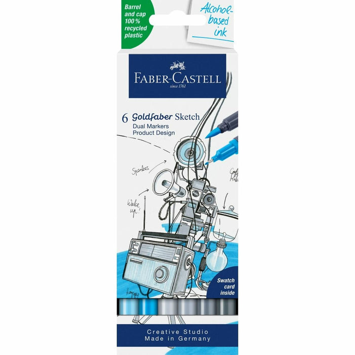 EAN 4005401648062 - Faber-Castell 164806 marcador 6 pieza(s) Punta fina Multicolor imagen 1
