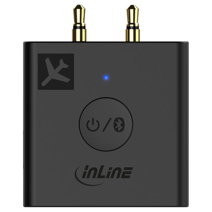Transmisor De Audio Bluetooth Para Aviones Inline, Bt 5.0, Aptx Hd/Ll, Adaptador De Vuelo Con Estuche De Carga