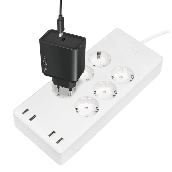EAN 4052792066784 - LogiLink SH0105 regleta inteligente 6 salidas AC Tipo F 1,8 m 4 2400 W Blanco imagen 2