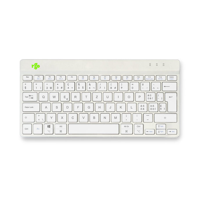 R-Go Compact Break Keyboard,  Qwertz (Ch), Bluetooth, White