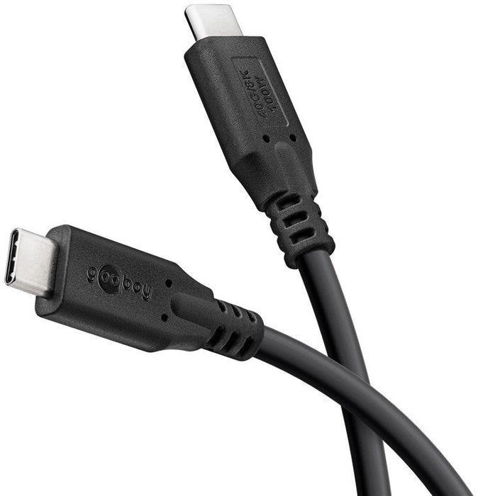 Goobay Usb4 Gen 3x2 Cable, Usb-C Stecker > Usb-C Stecker, 40gbit/S (Negro, 0,5 Meter, Pd, Laden Mit Bis Zu 100 Watt) 74190