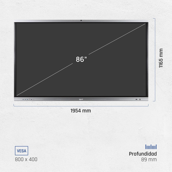 EAN 8435364318829 - iggual Orchid 86" Webcam Panel plano interactivo 2,18 m (86") LED Wifi 400 cd / m² 4K Ultra HD Negro Pant imagen 13