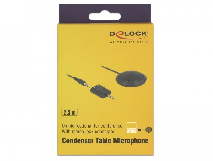 EAN 4043619658732 - DeLOCK 65873 micrófono Negro Micrófono de superficie para mesa imagen 3
