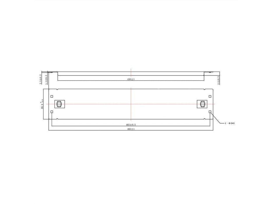 Roline 19-Zoll-Blindplatte Snap-In, 2 He, Schwarz