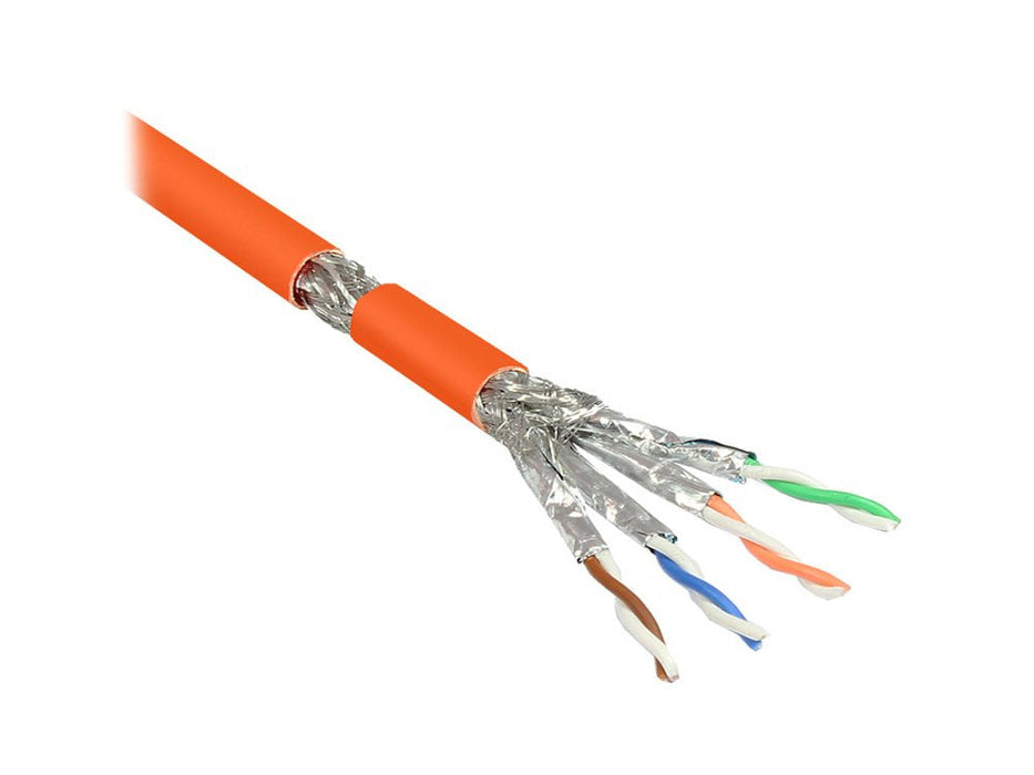 Cable  Alcasa Cat7, 100m De Red Naranja S/Ftp (S-Stp)