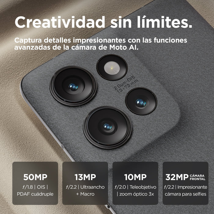 EAN 0840023265440 - Motorola edge 50 16,9 cm (6.67") SIM doble Android 14 5G USB Tipo C 12 GB 512 GB 5000 mAh Gris imagen 6