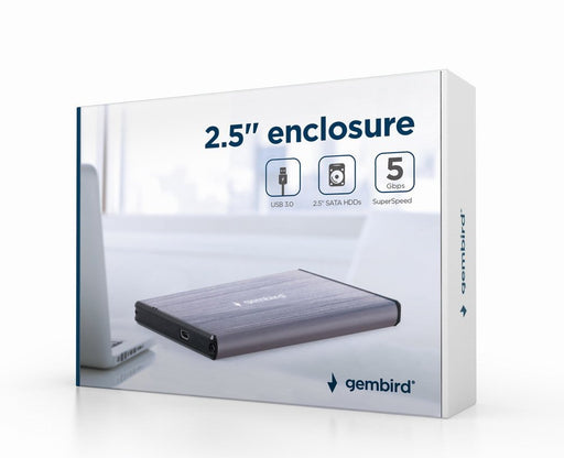 EAN 8716309119542 - Gembird EE2-U3S-3-LG caja para disco duro externo Caja de disco duro (HDD) Gris claro 2.5" imagen 1