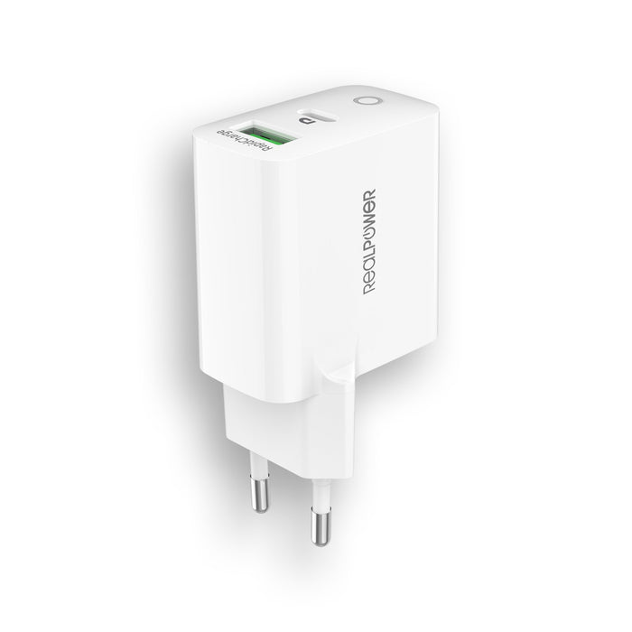 EAN 4040895008596 - RealPower 352262 cargador de dispositivo móvil Universal Blanco Corriente alterna Carga rápida Interior imagen 3