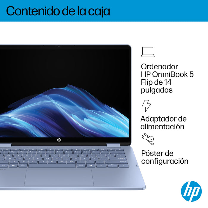 EAN 199896062473 - HP OmniBook 5 Flip 2-in-1 Laptop 14-fp0055ns Intel Core 5 120U 35,6 cm (14") Pantalla táctil 2K 16 GB LPDD imagen 4