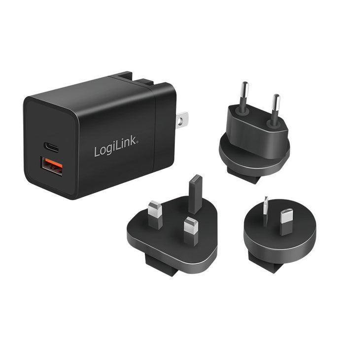 EAN 4052792069709 - LogiLink PA0301 cargador de dispositivo móvil Universal Negro Corriente alterna Carga rápida Interior imagen 1