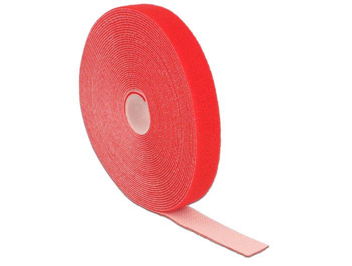 Delock Klettband Auf Rolle L 10 M X B 20 Mm Rot