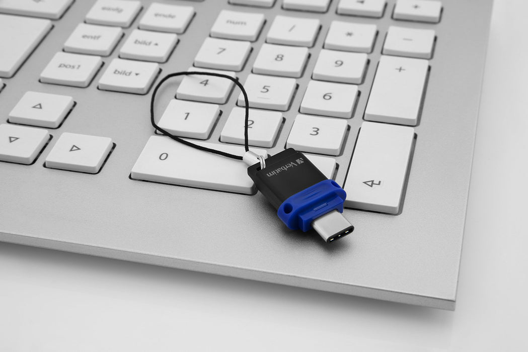 EAN 0023942499664 - Verbatim 49966 unidad flash USB USB Type-A / USB Type-C 3.2 Gen 1 (3.1 Gen 1) Negro, Azul, Plata imagen 3