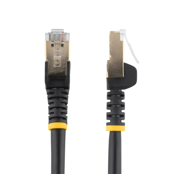 Startech.Com 3m Cat6a Ethernet Cable 10 Gigabit Shielded Snagless Rj45 100w Poe Patch Cord Cat 6a 10gbe Stp Network Cable W/Strain Relief Black Fluke Tested/Ul Certified Wiring/Tia Category 6a 26awg (6aspat3mbk) Cable De Interconexión Rj-45