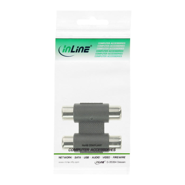 Adaptador De Audio Inline 2x Rca Hembra/Hembra
