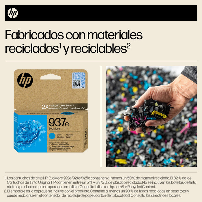 EAN 0199764688088 - HP 937e EvoMore Cyan Original Ink Cartridge cartucho de tinta 1 pieza(s) Alto rendimiento (XL) imagen 2