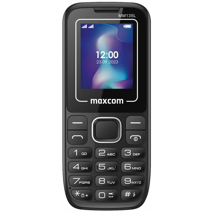 EAN 5908235977416 - MaxCom Classic MM135 LIGHT 4,5 cm (1.77") 68 g Negro Teléfono básico imagen 1