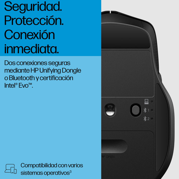 EAN 5715063677353 - HP 685 Comfort Dual-Mode Mouse ratón Hogar mano derecha Bluetooth + USB Type-A 1200 DPI imagen 3