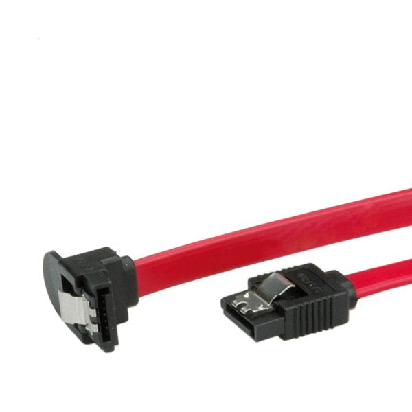 Roline Int. Sata 6.0 Gbit S Hdd-Cable Mit Schnappverschluss Gewinkelt 0,5m