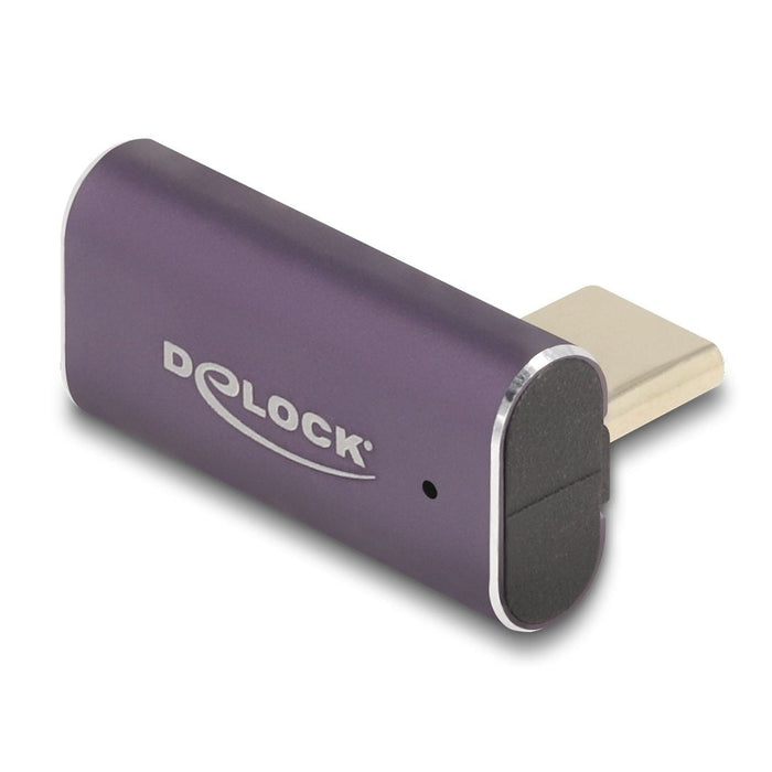 Delock 60288 Usb Adaptador 40 Gbps Usb Type-C Pd 3.1 240 W Macho A Puerto Hembra Girado Sesgado Hacia La Izquierda Y Hacia La Derecha 8k 60 Hz Metal