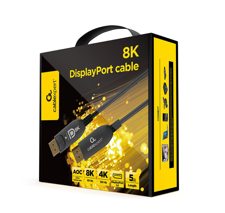 EAN 8716309128810 - Gembird CC-DP8K-AOC-5M cable DisplayPort Negro imagen 3