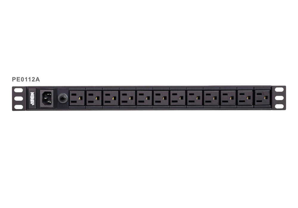 Regleta Aluminio Rack 19" 12xc-13,  Entrada C14 3 Metros 10a 1u Aten
