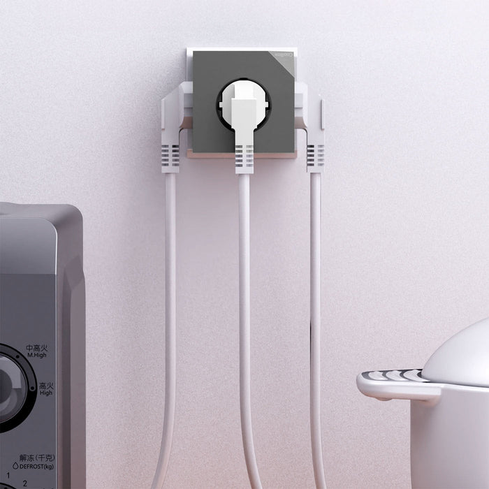 Base 3 Enchufes Cubo Con Carga Usb