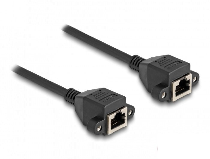 Delock 80201 Cable De Extensión Rj50 Hembra A Hembra S/Ftp 3 M Negro